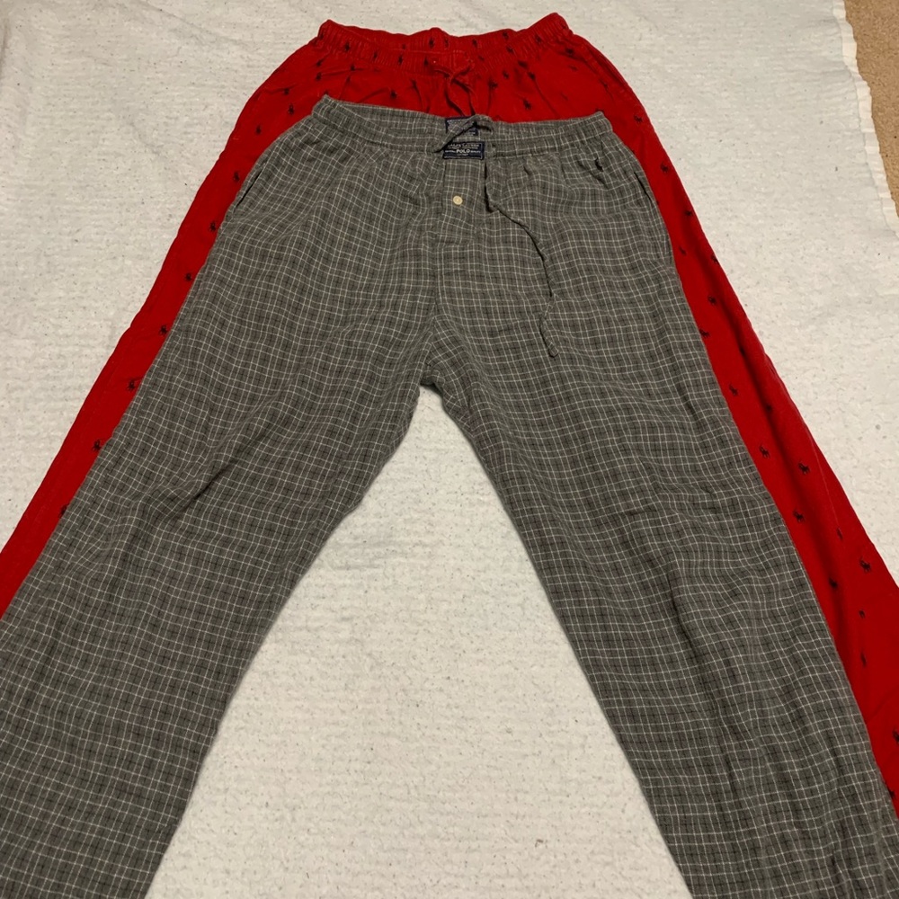 Two Polo by Ralph Lauren Pajama Bottoms Red/Grey